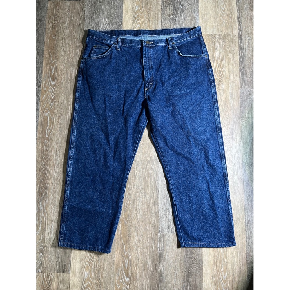 Wrangler Regular Fit Jeans Mens 42x30 Blue Excellent Straight Leg 96501MR